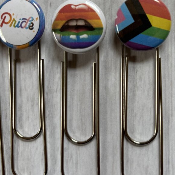 Pride Jumbo Planner Clip Set - Love Wins Bookmark Bundle | Rainbow & Equality - Picture 3 of 3